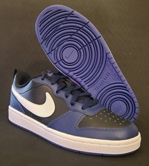 Nike Court Borough Low 2 (GS) Blue/White/Black Synthetic Sneakers Kids 5.5Y