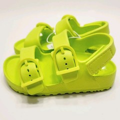 Girls Boys Size 9 EVA Double Strap Adj Buckle Sandals Lime Water Beach Washable