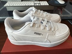 Puma Kids Caven 2.0 PS White/Silver/Black Shoes (393838-02)