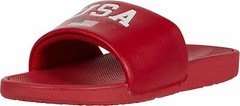 Polo Ralph Lauren Flip Flops Boys 3 Little Kid Red Tumbled USA Flag Iver Slides