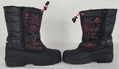 Dream Pairs Kamick Big Kid Mid Calf Black/Red Snow Mud Boots Size 6, Waterproof