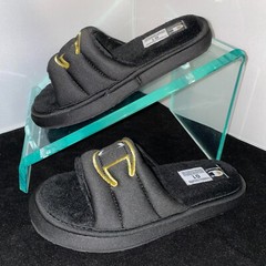 Champion Plush Core Slides Black White Gold CPS10477P Preschool (PS) NWOB