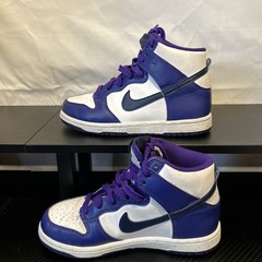 Nike Dunk High DH9753-100 Purple White Unisex Kids Sneakers US 1Y Leather