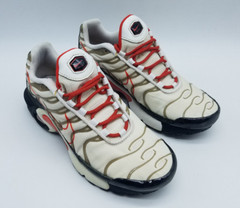 Nike Air Max Plus TN Script Swoosh (GS) Youth’s Sneakers Size 3.5 White