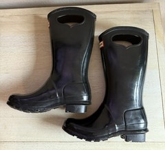 Hunter Original Pull On Big Grab Handle Gloss Rain Boots US 3B 4G