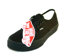 VANS CLASSIC AUTHENTIC CANVAS BLACK/BLACK ATHLETIC SHOE LITTLE KIDS SNEAKER