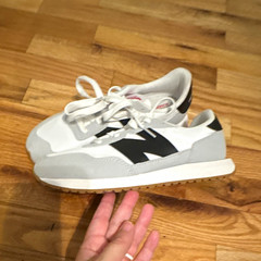 New Balance 237 GS237CG Unisex Kids Lace-Up Sneakers White/Gray/Black US 5