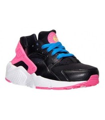NWOB NIKE HUARACHE RUN GS 654280-004 BLACK PINK BLUE YOUTH 4 WOMENS 5.5 RETRO