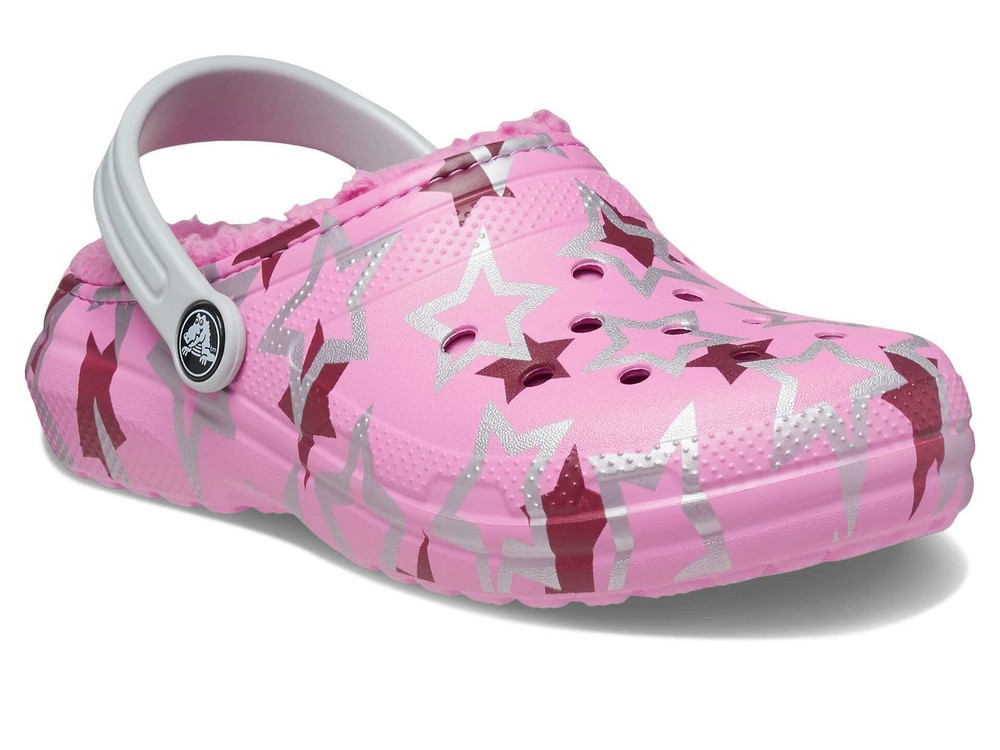 Crocs® Kids Classic Lined Clogs – Slip-on Shoes for Toddlers – Synthetic Upper –