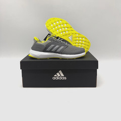 adidas Rapidarun Gray & Neon Yellow Casual Running Shoes Kids Sz 13K BY8969