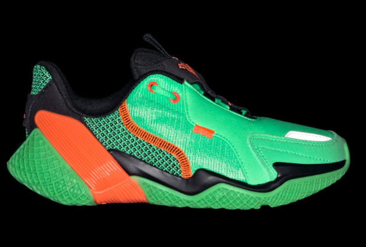 Adidas 4uture RNR EG1768 Youth 4.5 Runner Shoe Shock Lime Solar Orange Black