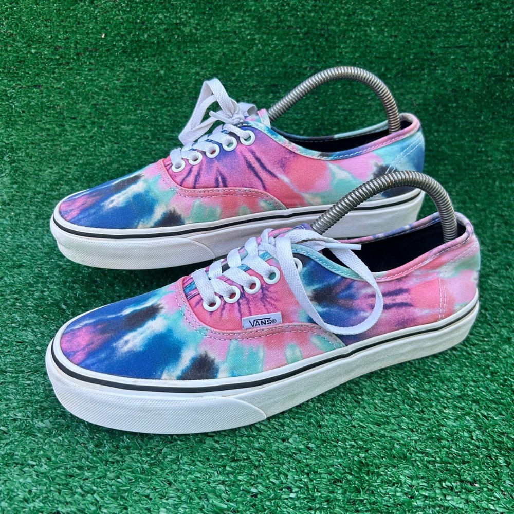 Vans Authentic Tie Dye Multi Color Low Top Sneakers Mens 8 Womens 9.5 721356