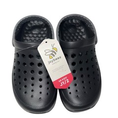 Joy bees Kids Active Clog Sandals Water Shoes Black Slip On Washable SZ/Jr 1-2