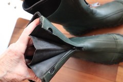Dark Green Rubber & Black Neoprene RANGER Zip Front Boots Youth 2
