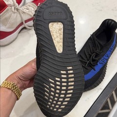 Black and Blue Knit Sneakers