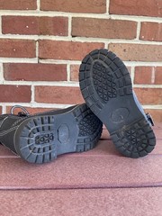 Boots Toddler whimsigoth Chunky Sole Lace & Side Zip size 7 modern black