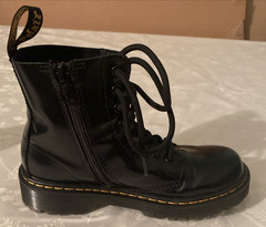 Dr. Martens Kids Pascal Bex Junior Leather Lace-Up Boots Black 1460 Sz 2