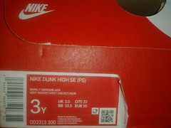 Nike Dunk High SE (PS) Barely Green/Black DD2313-300 Size 3Y