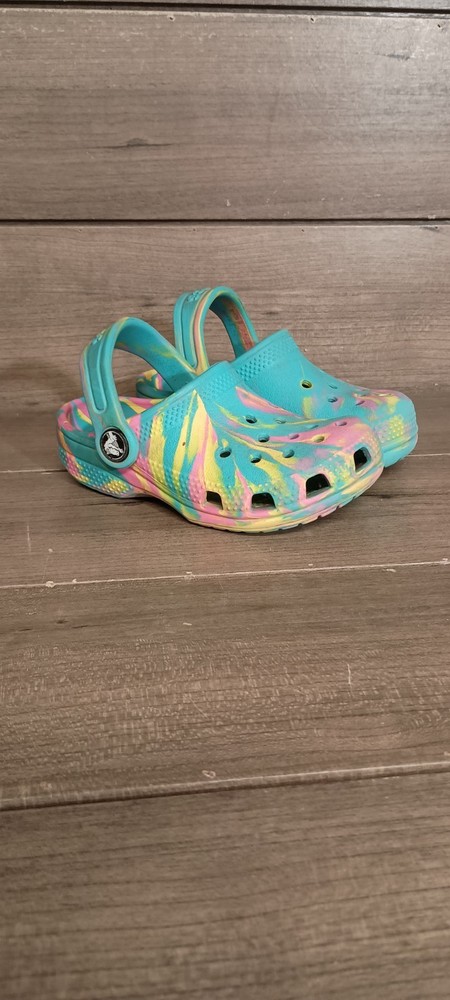 Crocs Marbled Clogs Iconic Comfort Children Size 8 206838 Unisex