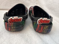 Crocs Classic Marvel Avengers Clog Black Superhero Slip On Shoes, J 6 Youth (W8)