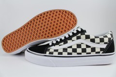 VANS OLD SKOOL PRIMARY CHECKERBOARD BLACK/OFF WHITE CHECK KIDS BOYS YOUTH SIZES