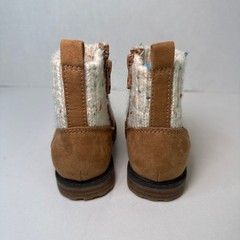 Cat & Jack Toddler Emmaline Zip Booties Faux Suede Confetti Knit Ankle Size 6