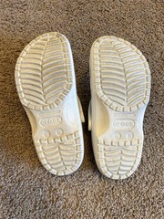 Crocs SpongeBob & Patrick White Clog Sandals Size 8 Cartoon Slip On