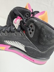 Nike Air Jordan 5 Floridian Black 2013 Retro GS 440892-067 sz 5.5Y Woman’s 7