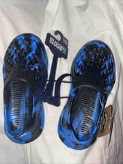 Rugged Shark Kids Size 10 Black/blue Multicolor Clog Water Shoe