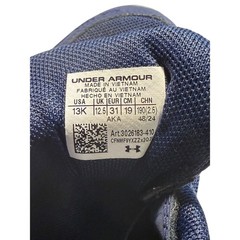 Under Armour Assert 9 AC Navy Yellow Kids Running Shoes 3026183-410 Size 13K