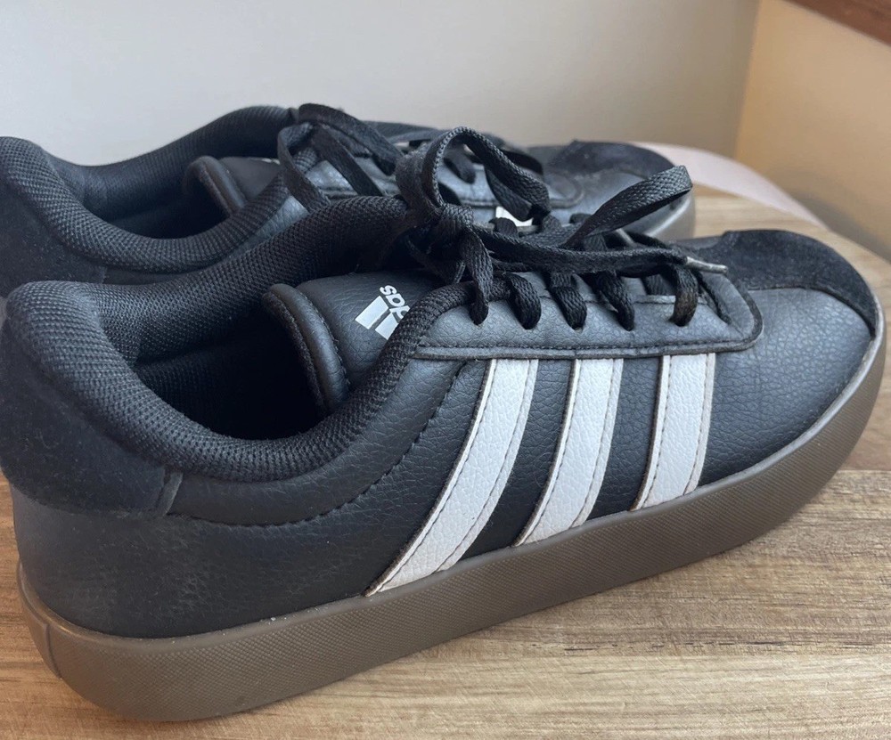Adidas Samba Classic Black White Gum Sole Youth Kids Sz 3 Shoes Leather Soccer