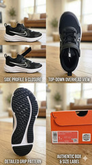 Nike Cosmic Runner (PSV) Black White Anthracite HM4400-003 Size 1Y – NIB