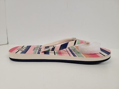 Pebbles VII Striped Roxy Flip Flop Sandals Youth Size 1 Shoes