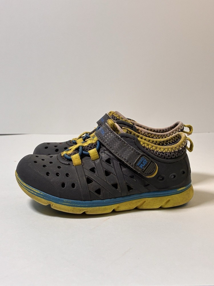 Nickelodeon Star Wars Water Shoes Size 11 Gray Yellow Slip On Sneakers Kids
