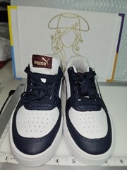 Size Us 4y (GS) – PUMA Caven 2.0 Low White, Wine And Navy Blue Color M#396316-51