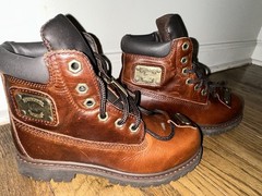 Vintage 1990s Karl Kani Boots Size 3 Brown Youth