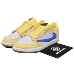 Travis Scott x Air Jordan 1 Low Retro Canary (PS)DZ5909-700 Size 11C-3Y