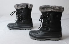 Dream Pairs Unisex Kids‘ Fur Lined Winter Snow Boots AC2 Black Size US:4 EU:36