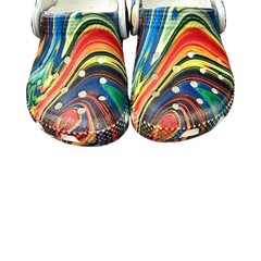 Crocs Classic Marble Multicolor Swirl Clogs Kids Slip On Shoes Size C4