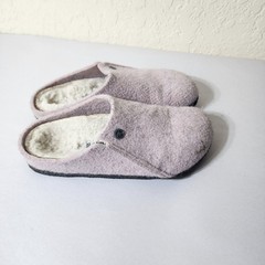 Birkenstock Zermatt Kids Wool Felt Shearling Lined Slippers Lavender Purple 32