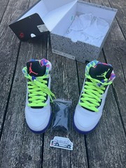 Jordan 5 Retro Alternate Bel-Air Size 6Y/7.5W Authentic Shoes Purple Green Pink