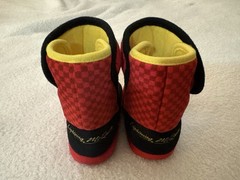 Disney Pixar Lightning McQueen Slipper Boots Red Black Yellow Kids Size 5/6