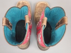 Ariat Pink/Turquoise VentTEK Cowboy Boots Youth Kids Size 3 Western 10031489