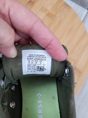 CONVERSE CTAS STREET JUNIOR UNISEX BOYS GIRLS SIZE 13 US OLIVE GREEN