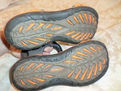 Teva Kids Active Sandal Tan Orange Hook Loop Toe Cap Size 3 US 1000329