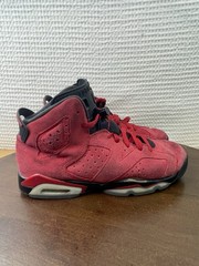 Nike Air Jordan 6 Retro GS Red Black Suede Youth Size 6.5Y Women’s 8 Sneakers