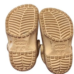 Crocs Classic Glitter Clog Silver Sparkly Slip On Shoes 5 Play Casual