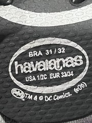 Havaianas Batman Flip Flops Size 1/2C