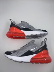 Nike Air Max 270 GS Wolf Grey Orange 943345-039 Kids Running Shoes Pick Size