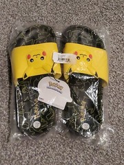 Authentic Official JUNIOR L/XL Pikachu Slides Sandals Slippers Groundup ECPK3015